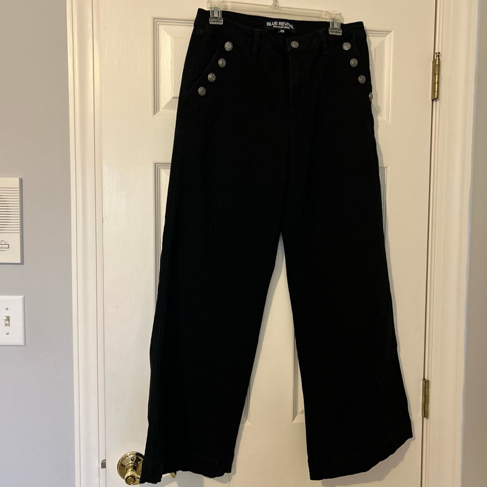 Blue Revival Black Wide-Leg Sailor Pants